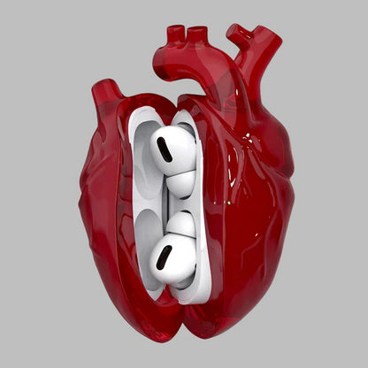 Belro Halloween Heart of Music AirPods protective case in stylish design, perfect for charging and safeguarding your wireless earbuds.