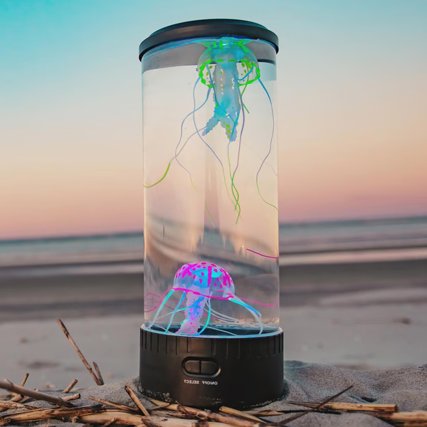 Belro LED Jellyfish Lava Lamp and Aquarium, decorative outdoor home and garden decor with colorful jellyfish lights.