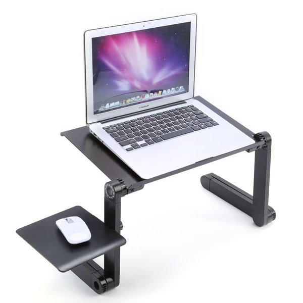 Belro adjustable laptop stand for electronics and computers, showing a sleek, adjustable design for ergonomic laptop positioning.
