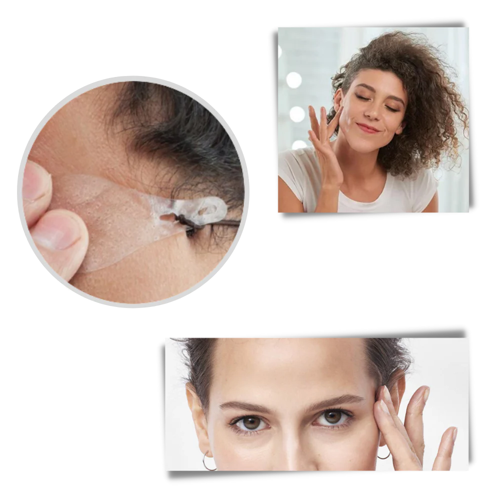 Belro Invisible Face-Lift Stickers for beauty and makeup, showing clear adhesive strips designed to lift and contour the face.