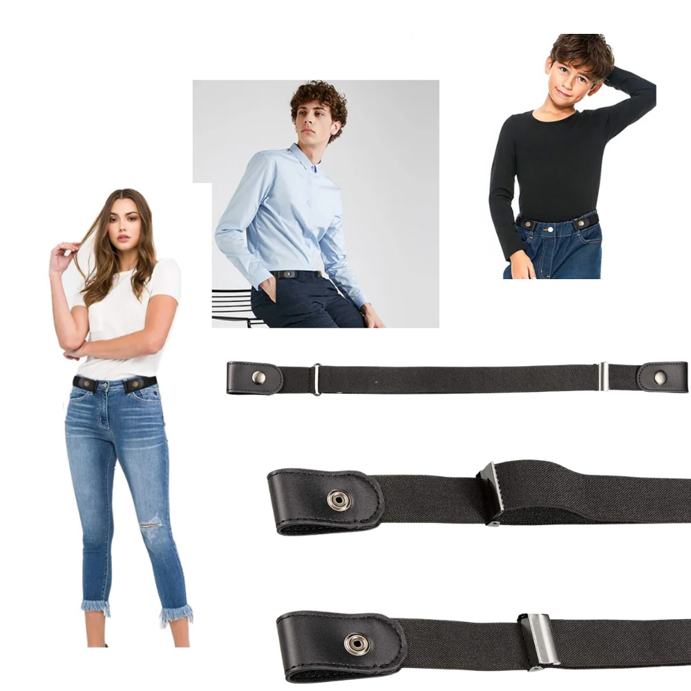 Belro buckle-free elastic belt with adjustable stretch fabric, designed as a stylish and comfortable accessory for everyday wear.