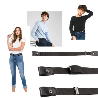 Belro buckle-free elastic belt with adjustable stretch fabric, designed as a stylish and comfortable accessory for everyday wear.