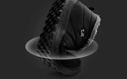 Belro waterproof winter slip-on boots for snow, featuring durable outsole and insulated design for cold weather wear.