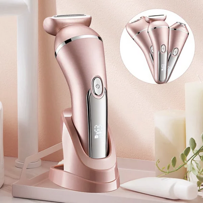 Belro 3-in-1 waterproof electric shaver for women, compact and sleek design for smooth skin in health and beauty.