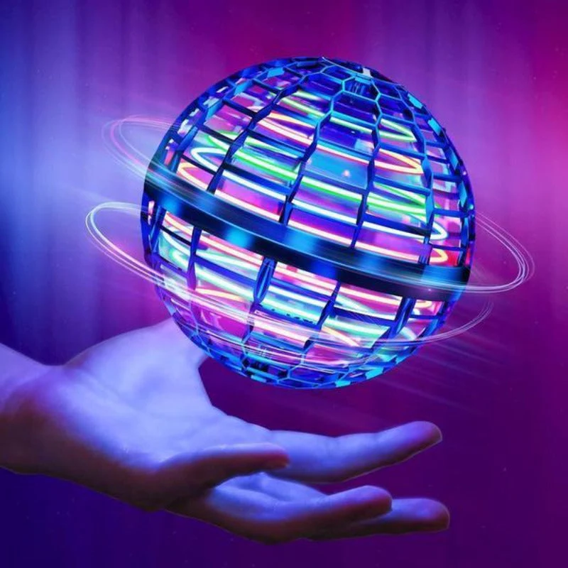 Belro Galaxy Fly Orb toy with glowing, swirling lights and spherical design, perfect for fun and entertainment.