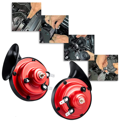 Belro powerful truck horn for cars, electronic audio accessory with loud sound, shown in the image.