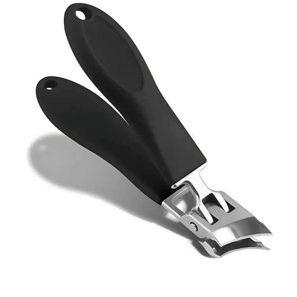 Belro wide jaw nail clipper with anti-splash design, stainless steel blades, and ergonomic handle for precise nail trimming.