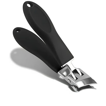 Belro wide jaw nail clipper with anti-splash design, stainless steel blades, and ergonomic handle for precise nail trimming.