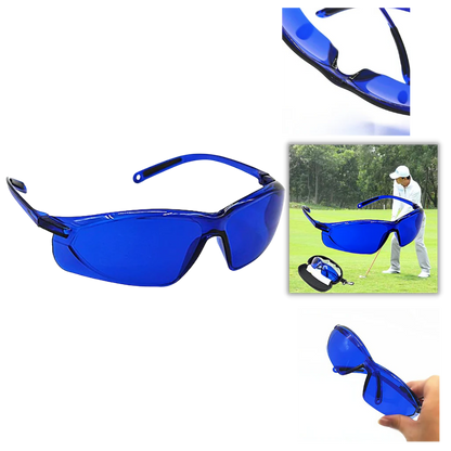 Belro golf ball finding glasses with camera lens design, electronic eyewear for locating golf balls on the course.