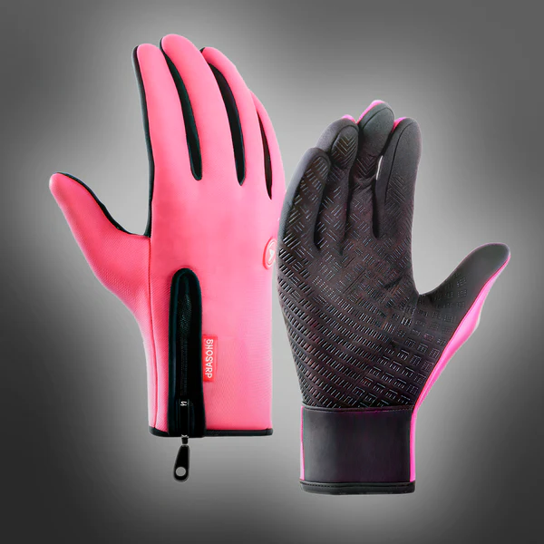 Belro waterproof winter gloves shown in black, featuring insulated lining and textured grip for cold weather warmth and protection.