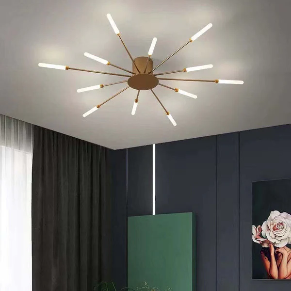 Belro Flush Mount Ceiling Light Fireworks design, ideal for living rooms or bedrooms, outdoor home and garden lighting fixture.