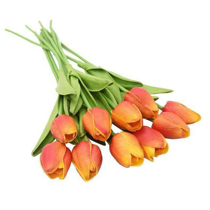 Artificial tulip flowers in a bunch, designed for clothing accessories, by Belro, perfect for decorative accents.
