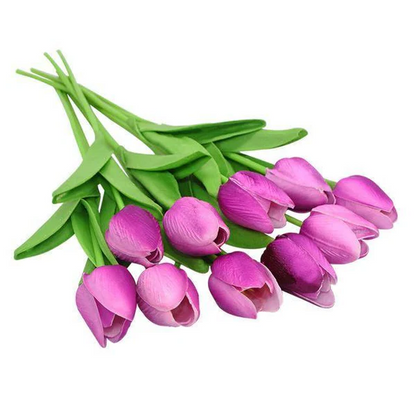 Pair of men's Belro clothing with 10x artificial tulip flowers for decorative or styling purposes.