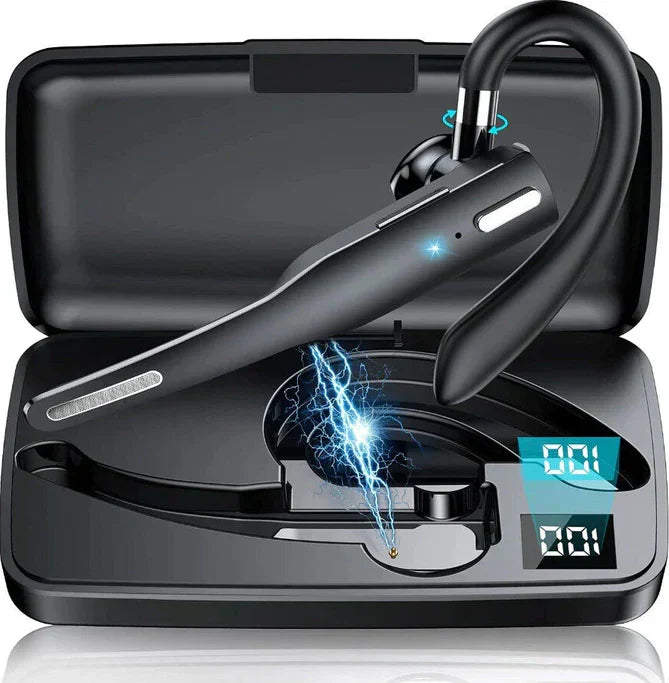 Belro Trucker Dual Mic Wireless Bluetooth 5.1 noise-canceling headset with earpiece and microphone for clear audio.
