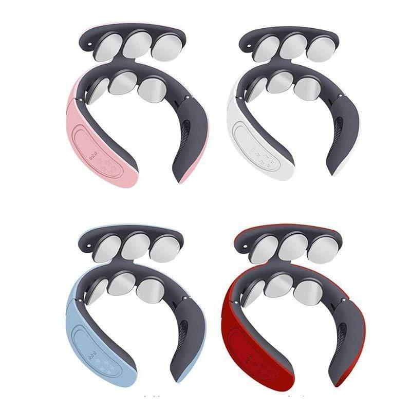 Belro neck massager with multi-mode pulse function featuring adjustable settings and ergonomic design for personal relaxation.