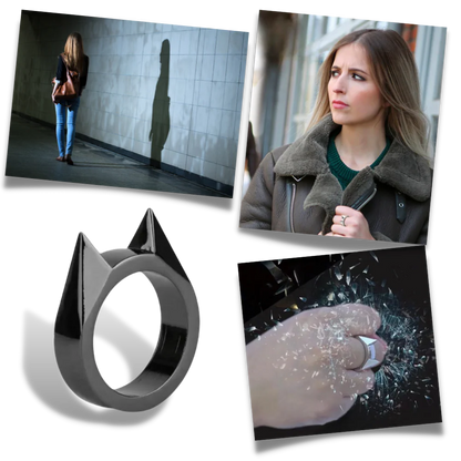 Belro cat ear protective ring jewelry accessory with sleek design, featuring small cat ear details for a stylish, playful look.