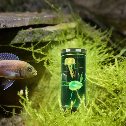 Belro Jellyfish LED Lamp and Aquarium for outdoor decor, featuring realistic floating jellyfish and colorful lighting.
