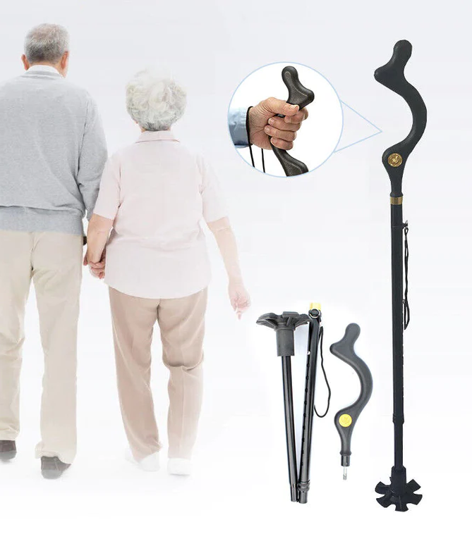Belro walking stick for seniors, sturdy and ergonomic, designed for support and stability during daily walks.