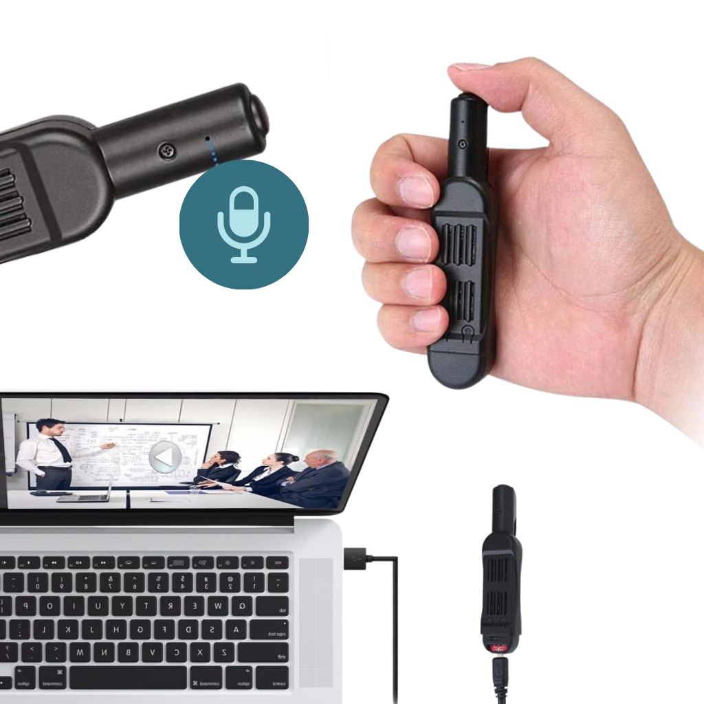 Belro mini pen camera with black body and clip, compact electronic camcorder for discreet recording.