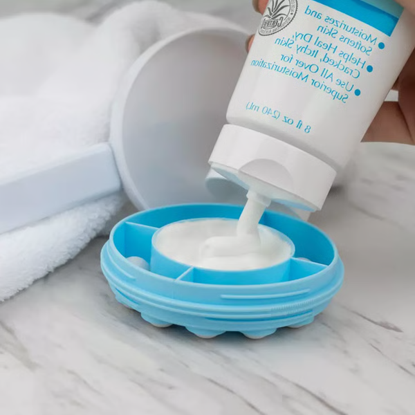 Belro long-handled back lotion applicator and massager with roll-on dispenser for easy skin care and smooth application