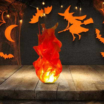 Belro Halloween floating fireball prop with LED glow, outdoor garden fireball ornament, glowing LED fireball for spooky outdoor decor