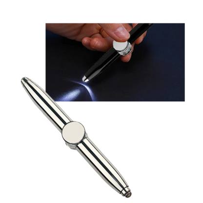 Belro Fidget Spinner Pen with sleek design, combines a spinning fidget toy and a writing pen for stress relief and fun.
