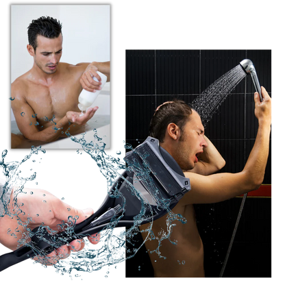 Belro Back & Body Shaver in black with ergonomic handle, designed for smooth hair removal on back and body areas.
