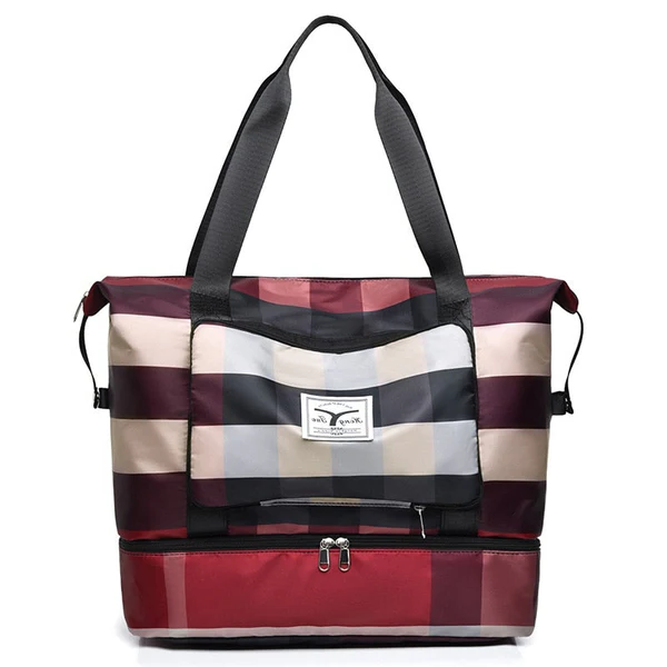 Large Belro collapsible travel bag made of durable material, shown in expanded and folded positions for easy storage and transport.