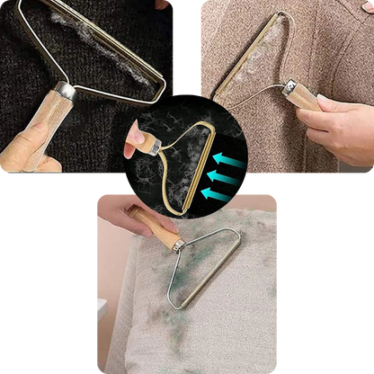 Belro wooden pet hair remover for dogs, featuring a natural wooden handle and grooming surface for effective hair removal.