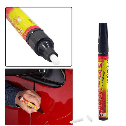 Belro car scratch removal pen for home and garden, showing the pen's compact design and application tip on a surface.