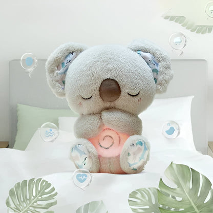 Belro Anxiety Relief Koala plush toy with music, lights, and rhythmic breathing motion, designed for soothing comfort and relaxation.