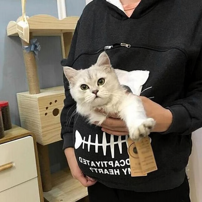 Belro Cat Lover Hoodie featuring a cozy cuddle pouch, soft fabric, and stylish design perfect for pet enthusiasts and casual wear.