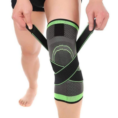 Belro knee brace compression sleeve with patella stability straps, designed for knee support and stability.