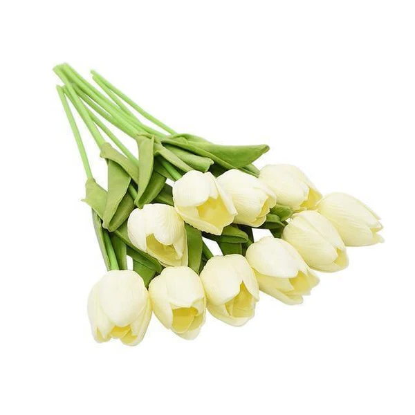 Artificial tulips flowers for clothing decor, Belro brand, 10-pack, realistic-looking floral accessories for men's fashion or styling
