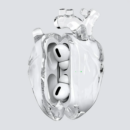 Belro Halloween Heart of Music AirPods protector case with stylish design, featuring a red heart and musical notes on a black background.
