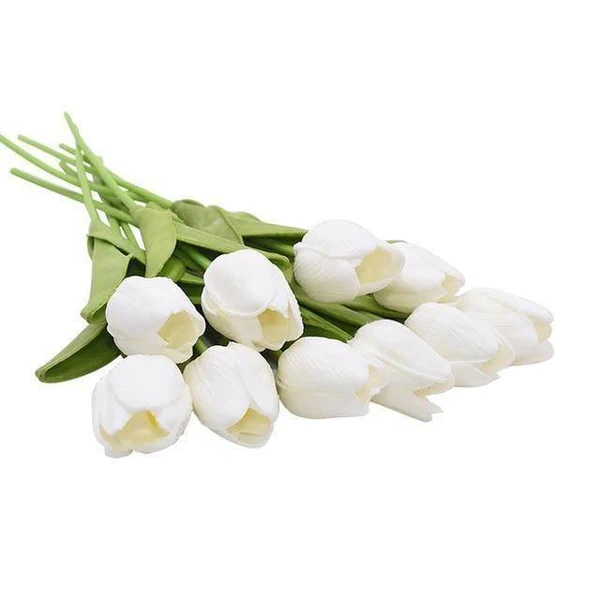 Assorted artificial tulip flowers in a bundle, designed for men’s clothing accessories, by Belro.