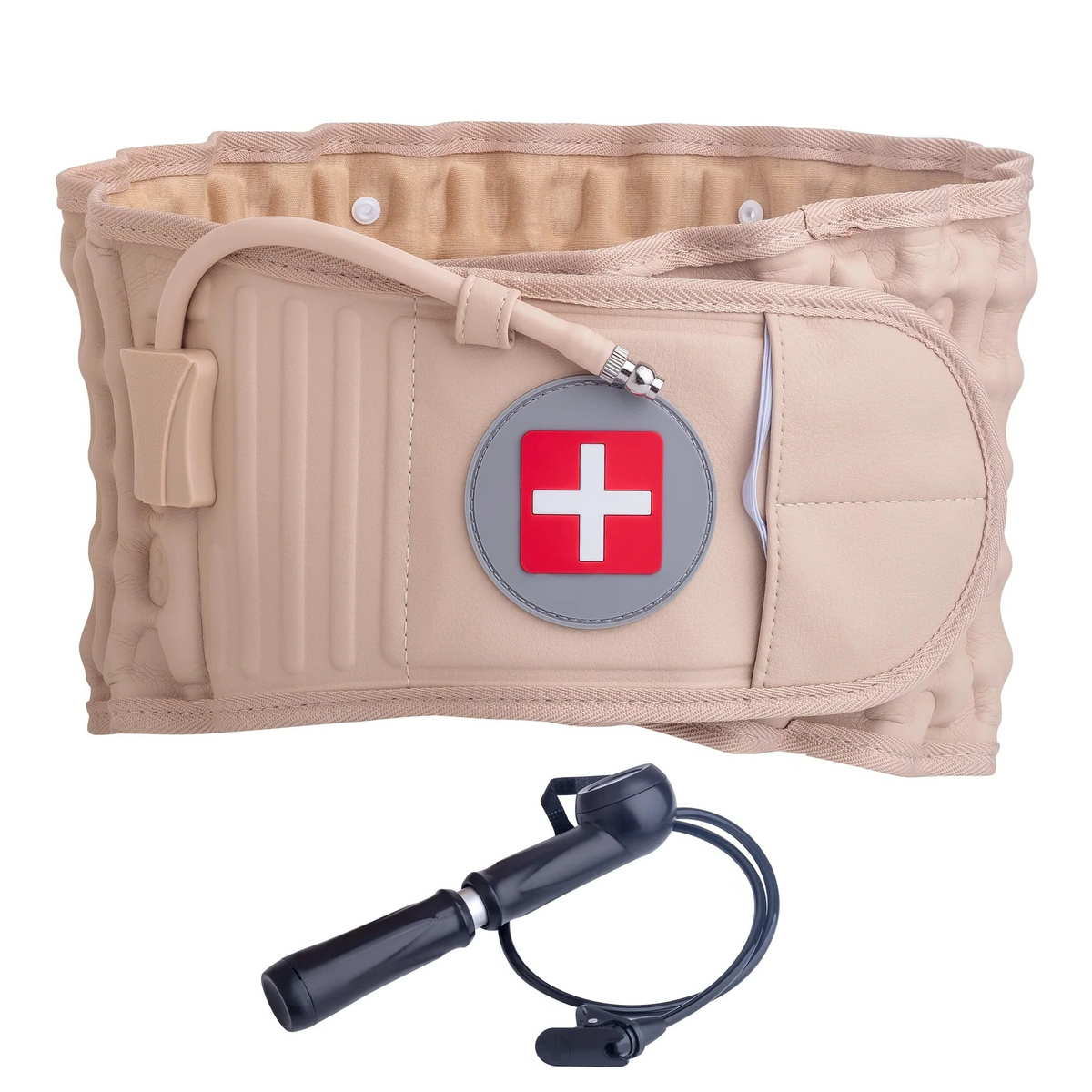 Belro decompression belt for back pain relief, adjustable suspenders accessory supporting lower back comfort and posture.