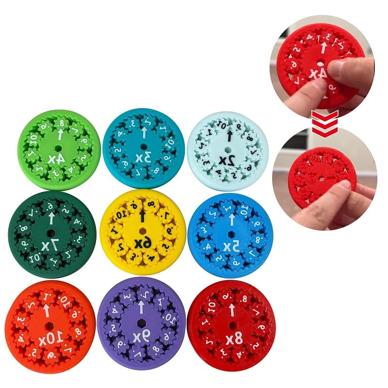 Colorful Belro Math Facts Fidget Spinner toy with multiple arms and vibrant design, perfect for kids' toys and games.