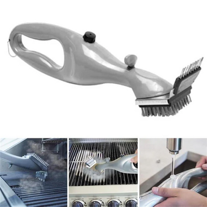 Belro BBQ steam cleaning brush with ergonomic handle for efficient grill and oven cleaning in kitchen and outdoor spaces.