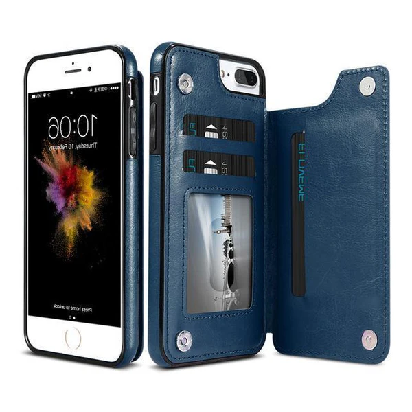 Belro luxury leather wallet case for iPhone with card slots and sleek design, protecting and organizing your phone and cards.
