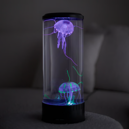 Belro LED jellyfish lava lamp and aquarium for kids and adults, featuring vibrant jellyfish display in a home and garden outdoor setting
