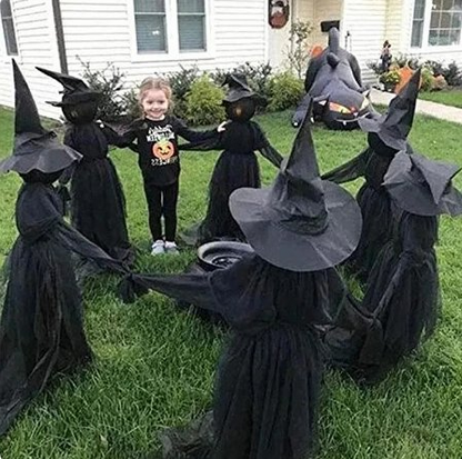 Belro Lighted Halloween Witch Stake, outdoor Halloween decor featuring a spooky witch figure with lights, for men’s themed Halloween decoration.