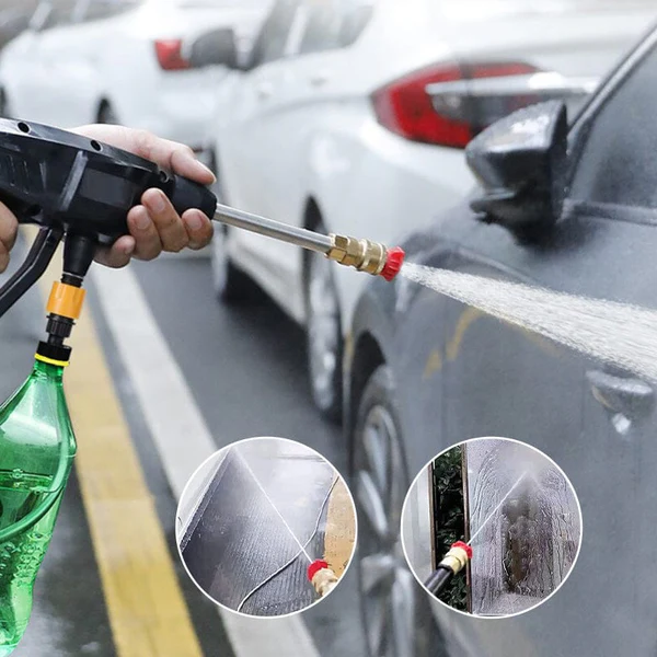 Belro cordless portable high pressure spray water gun set for men, with multiple nozzles and ergonomic design.