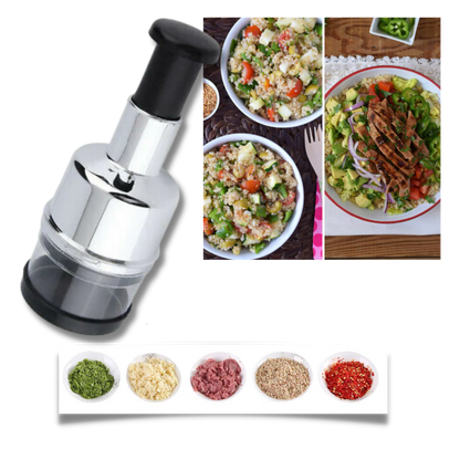 Belro stainless steel garlic chopper with compact design and sharp blades for efficient garlic mincing in the kitchen.