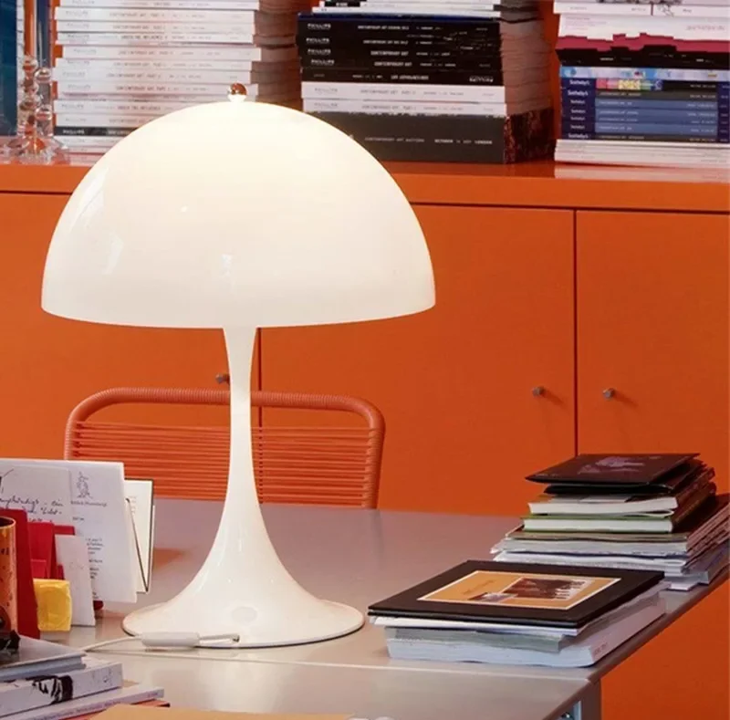 Belro retro Danish mushroom table lamp with iconic design, perfect for modern desk lighting and stylish interior decor.