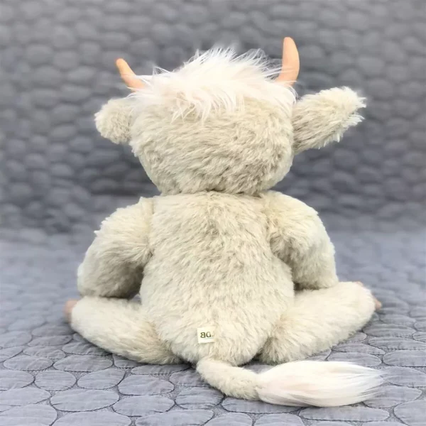 Scottish Highland Cattle plush toy by Belro, a soft, handmade Highland Cattle stuffed animal for collectors and cuddly decor