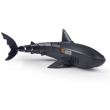 Belro remote control shark submarine toy, electric rechargeable water toy with realistic shark design and waterproof features.