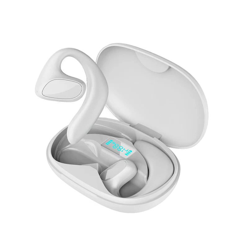 Belro Language Translator Earbuds in black with sleek design, wireless earbuds for real-time language translation.