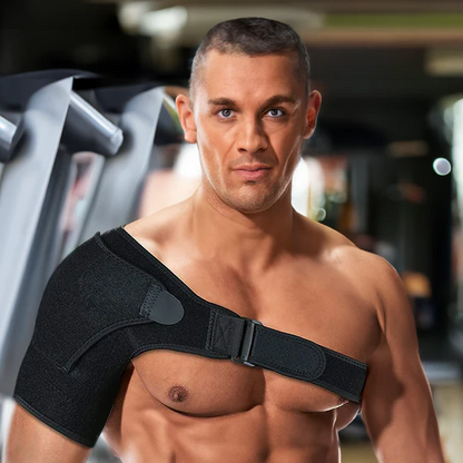 Belro shoulder brace for pain relief, adjustable support with straps, designed for comfort and stability during recovery or injury.