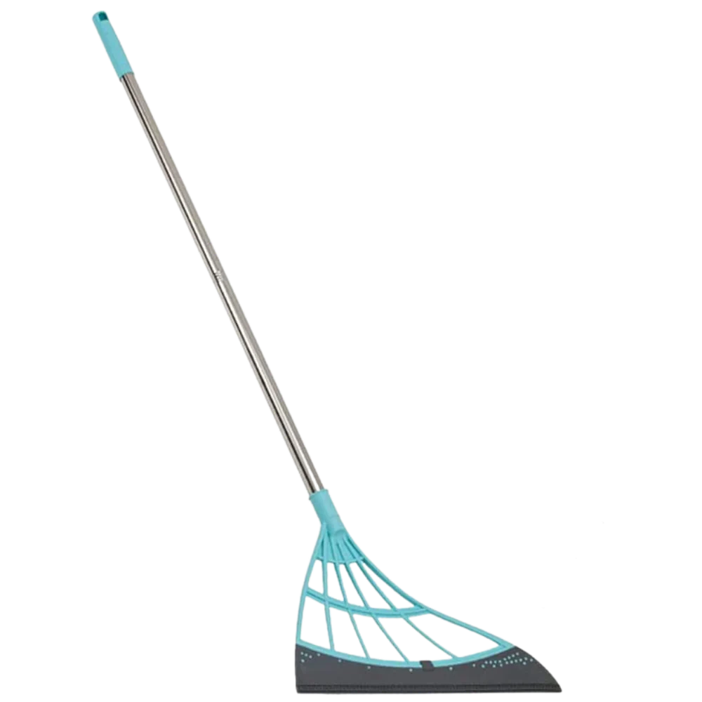 Belro telescopic rubber sweeper tool for cleaning, with adjustable handle and durable rubber head, designed for versatile surface cleaning.
